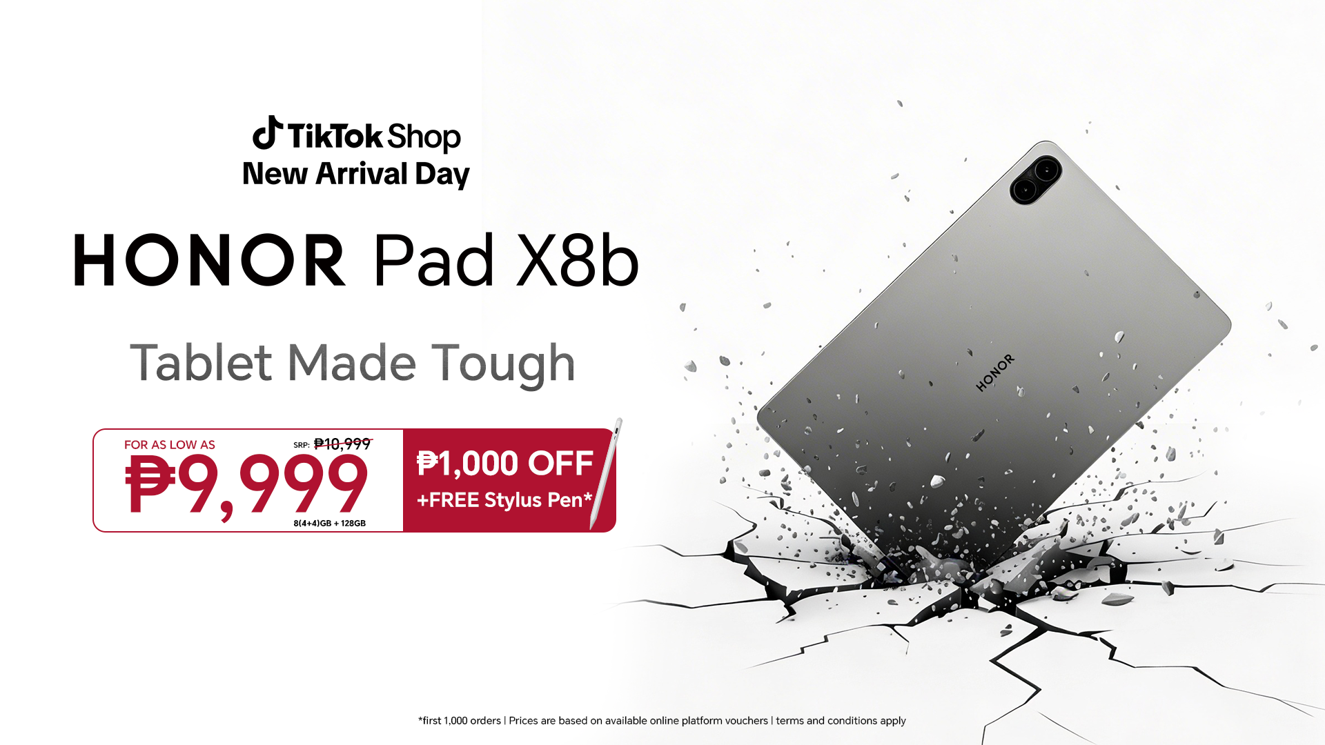 Tablet Made Tough: HONOR Pad X8b Now Available on TikTok Shop for Php 9,999!